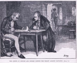 Gli agenti di Gran Bretagna e Svezia firmano il trattato contro Napoleone